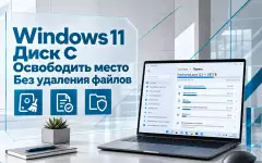 Как освободить место на диске C в Windows 11 без удаления важных файлов