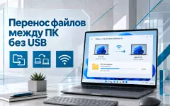 Как перенести файлы с одного компьютера Windows 11 на другой без USB-накопителя