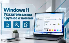 Как сделать указатель мыши в Windows 11 крупнее и заметнее