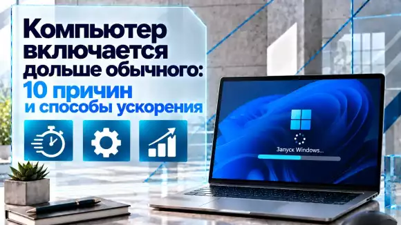 Компьютер долго включается в Windows 11 — 10 причин медленной загрузки и способы ускорения