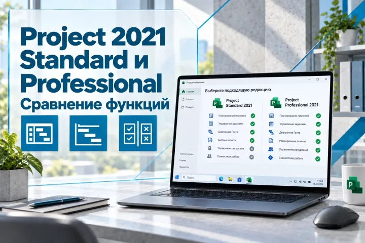 Microsoft Project Standard 2021 или Professional 2021: что выбрать