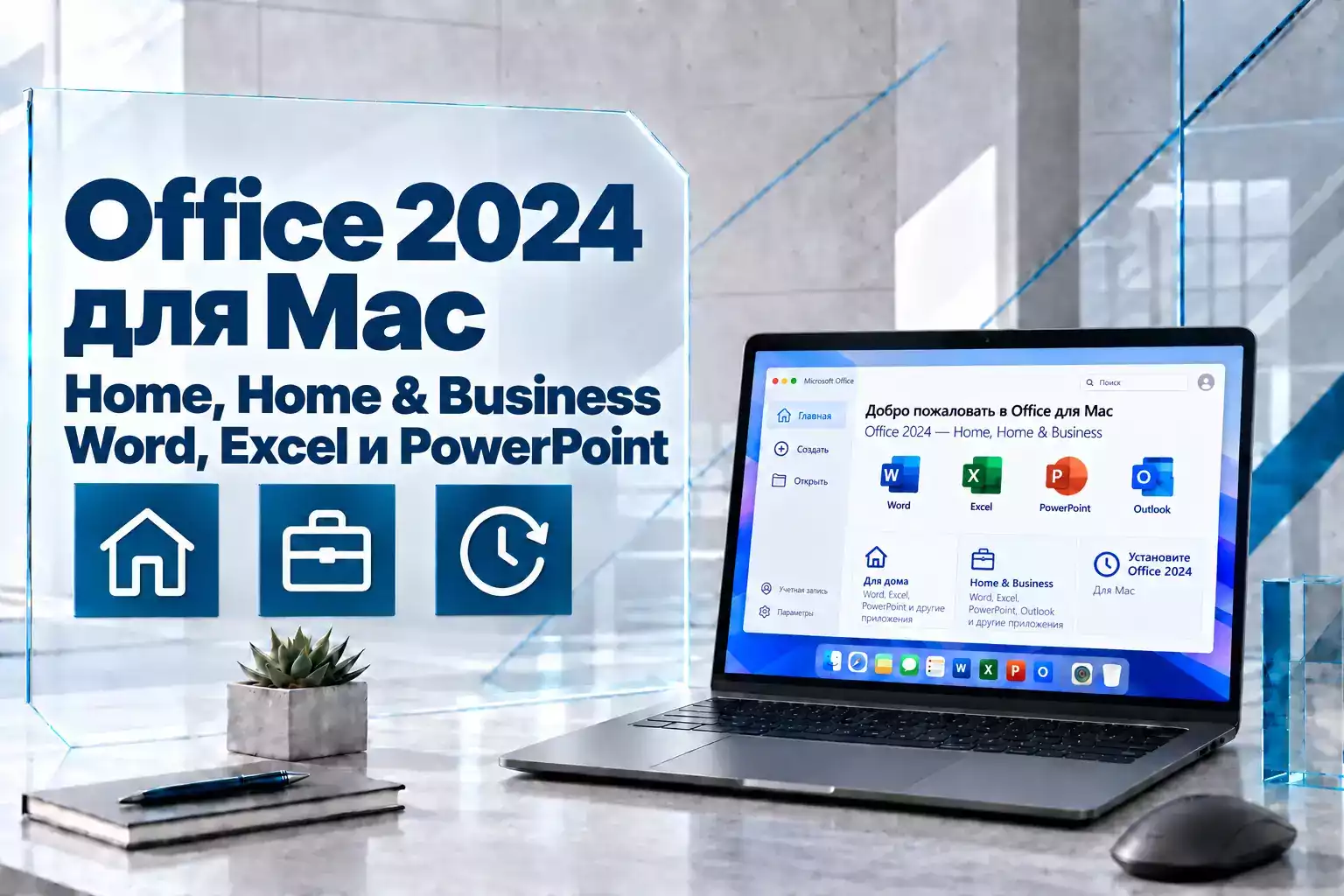 Microsoft Office 2024 для Mac — Home, Home & Business, Word, Excel и PowerPoint