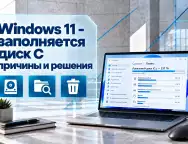 Диск C заполняется сам по себе в Windows 11 — как найти, что занимает место