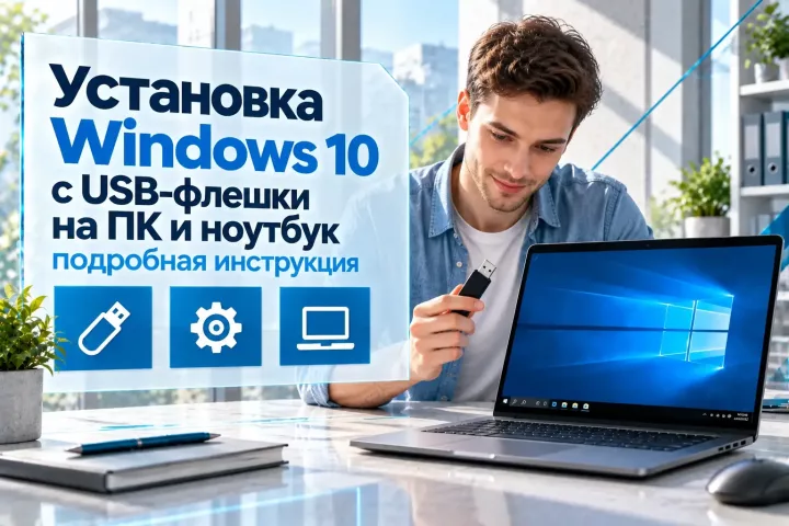 Установка Windows 10 с USB-флешки на ПК и ноутбук — подробная инструкция