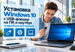 Установка Windows 10 с USB-флешки на ПК и ноутбук — подробная инструкция