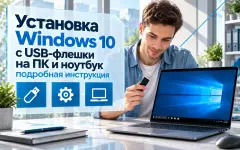 Установка Windows 10 с USB-флешки на ПК и ноутбук — подробная инструкция
