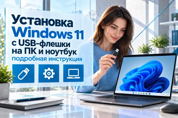Установка Windows 11 с USB-флешки на ПК и ноутбук — подробная инструкция