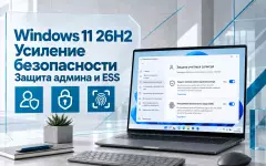 Как Windows 11 26H2 защищает права администратора и вход через Windows Hello