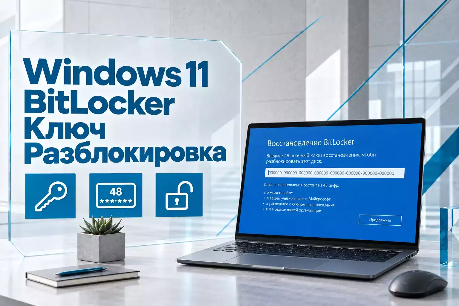 Windows 11 запрашивает ключ BitLocker — как найти 48-значный код и разблокировать компьютер