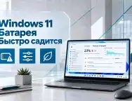 Почему ноутбук с Windows 11 быстро теряет заряд и что проверить в настройках