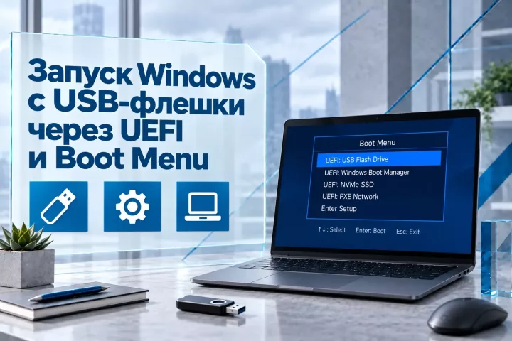 Запуск Windows с USB-флешки на ПК и ноутбуке через UEFI и Boot Menu
