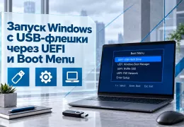 Запуск Windows с USB-флешки на ПК и ноутбуке через UEFI и Boot Menu